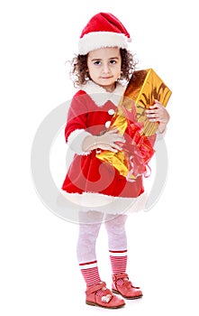 Girl with a gift in their hands