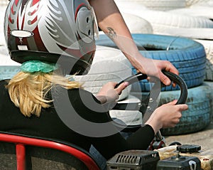 Girl on go-carting