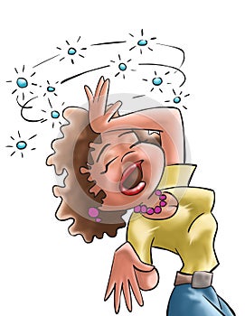 The girl going to swoon