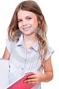 Girl grabbing book