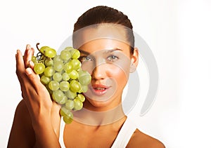 Girl with grape