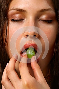 Girl with Grapes