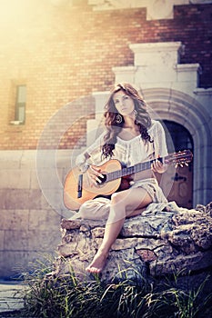 Girl with guitar