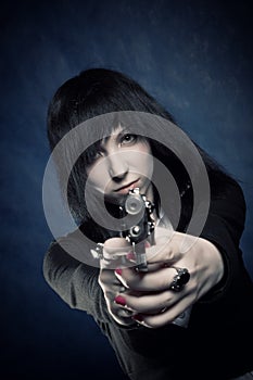 Girl with gun