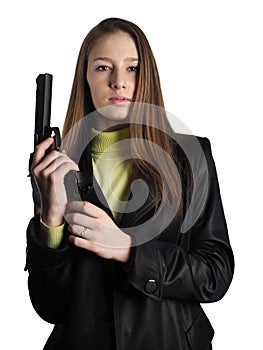 The girl with a gun