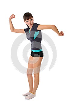 Girl in gymnastic poses