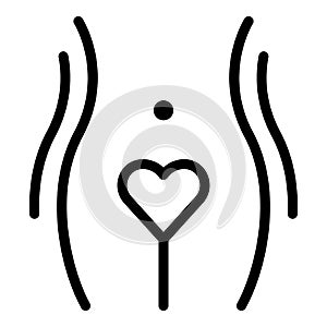 Girl gynecology icon, outline style