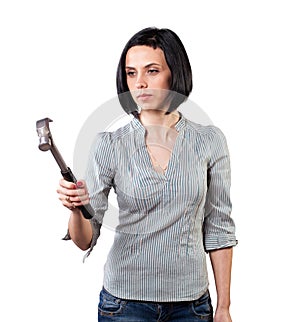 Girl with a hammer