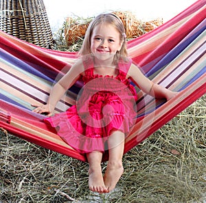 The girl in a hammock