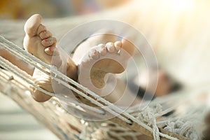 Girl in a hammock