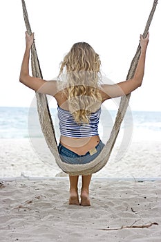 Girl in hammock