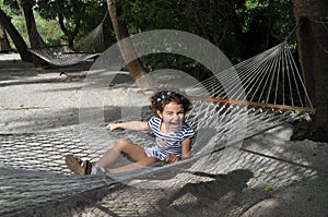 Girl in a hammock