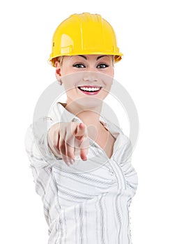 Girl with hard hat