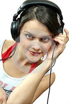 Girl with headphone