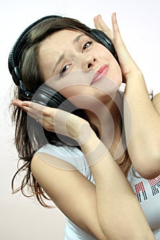 Girl with headphone