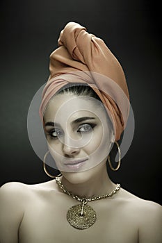 Girl in a headscarf