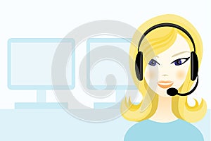 Girl with headset