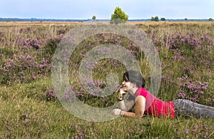 Girl in the heath photo