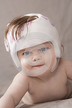 Girl with a helmet