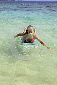 Girl with her boogieboard