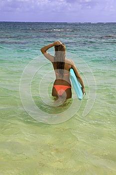 Girl with her boogieboard