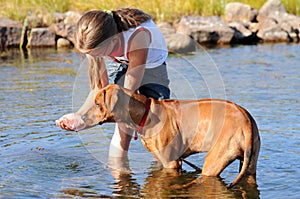 Girl and her dog