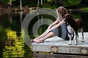 Girl and her dog