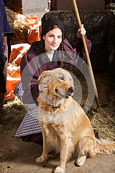 Girl and her dog