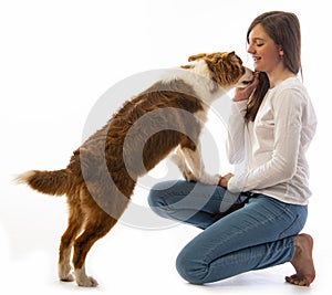 A girl and her dog - obedience