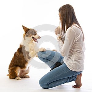 A girl and her dog - obedience