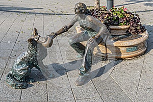 Girl With Her Dog Statue, Budapest, Hungary