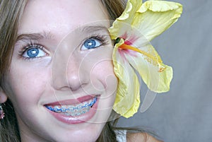 Girl with Hibiscus