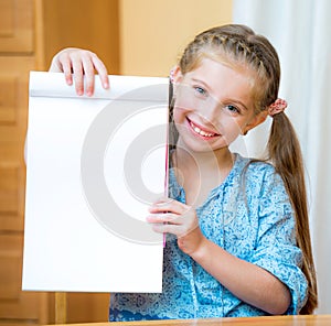 Girl holding blank sign
