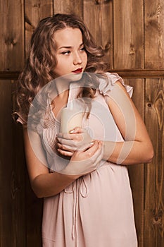 Girl holding a candle