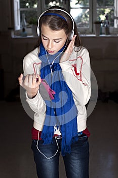 Girl holding tablet