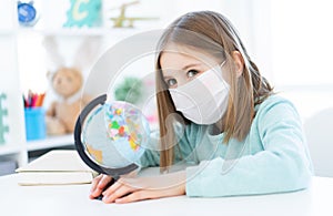 Girl at home during quarantine photo