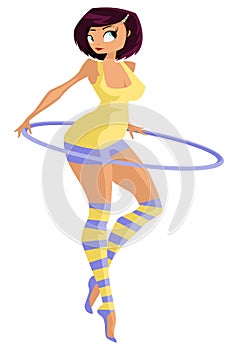 Girl and hoop
