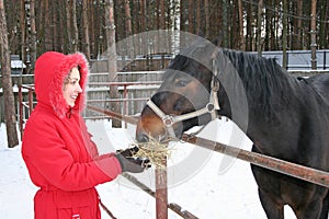 Girl with horse