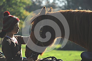 Girl and horse