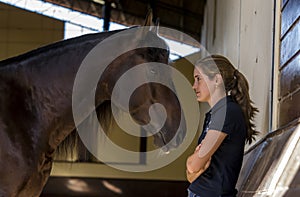 Girl and Horse photo