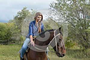 Girl on horseback