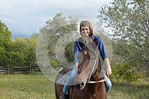 Girl on horseback