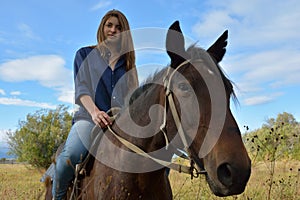 Girl on horseback