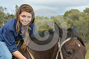 Girl on horseback