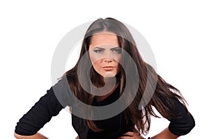 Girl with incredulous face expressions photo