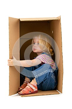 Girl inside a Box