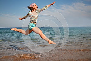 Girl in a jump