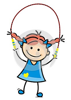 Girl and jump rope