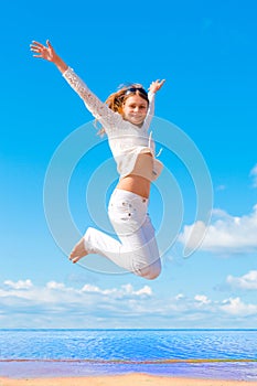 Girl jumping