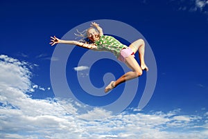 Girl jumping